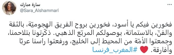 "هنيئا لنا بكم".. الجماهير العربية تحتفل بإنجاز المغرب التاريخي رغم الخسارة من فرنسا