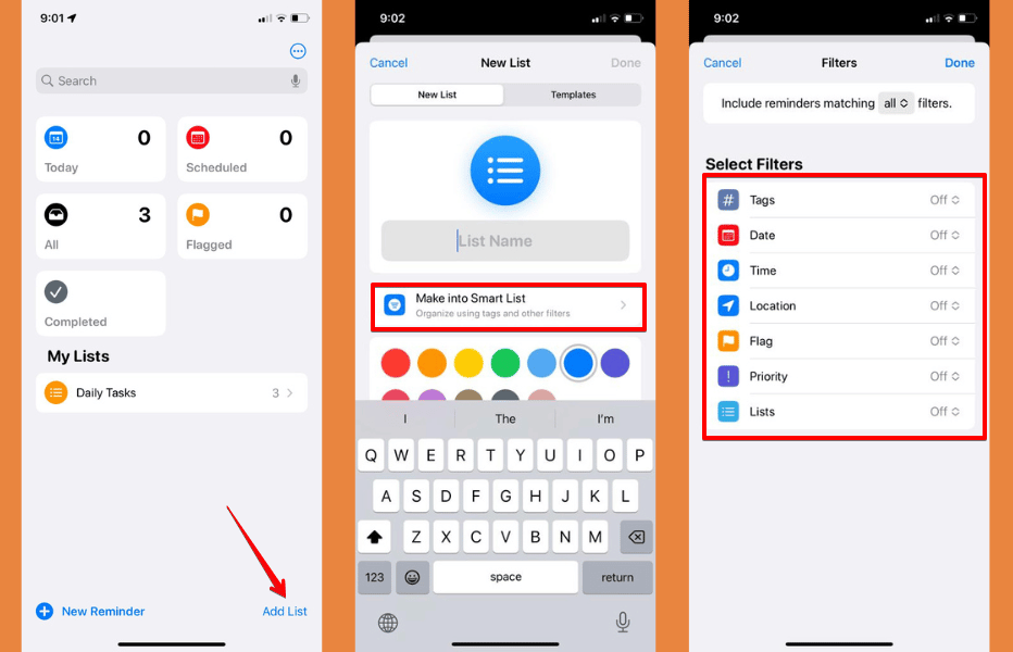 ميزات مخفية في تطبيق Reminders من آبل وكيفية استخدامها