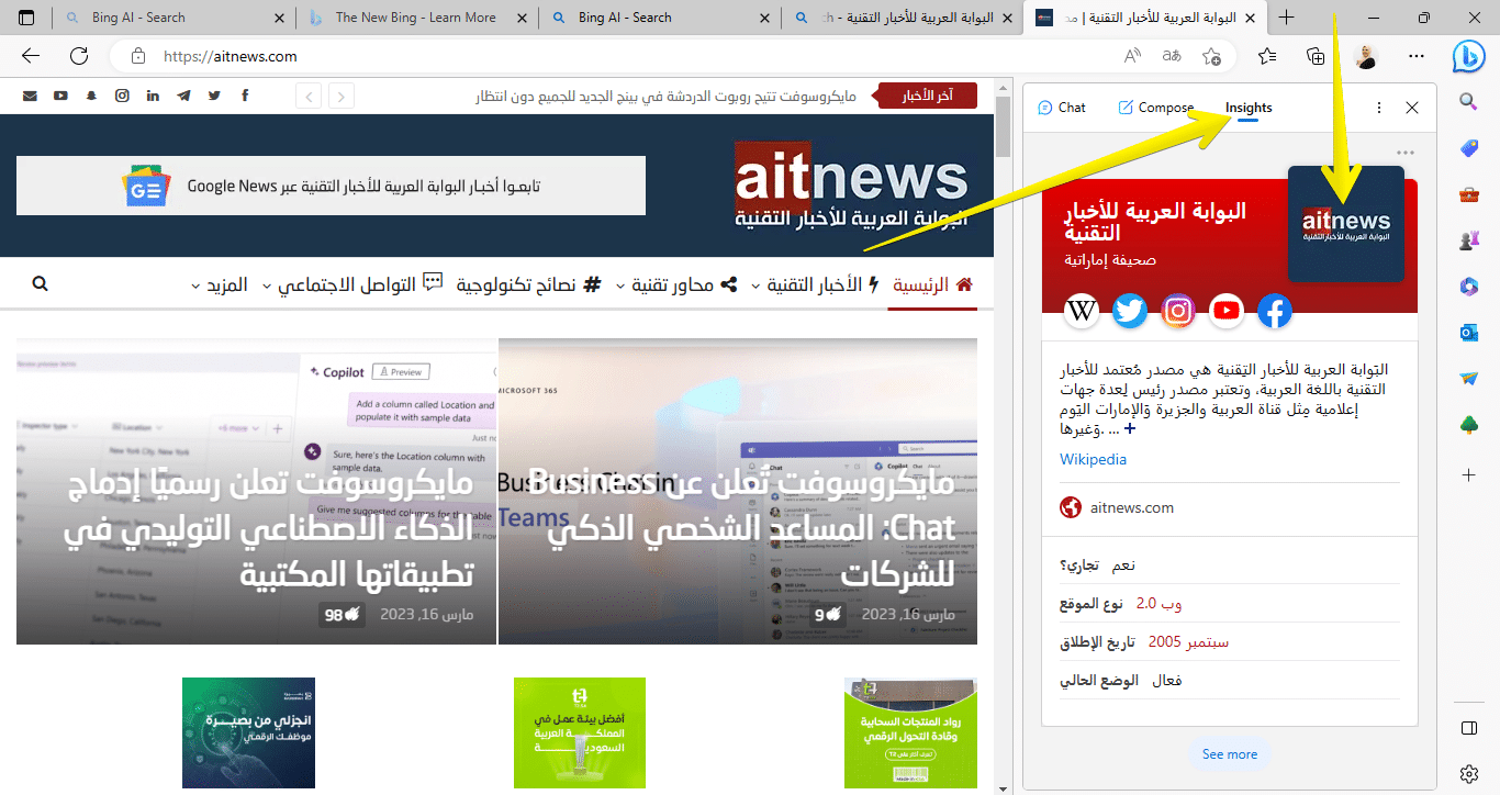 كيفية استخدام روبوت الدردشة الجديد في Bing