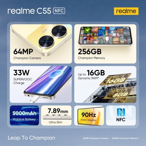 ريلمي تطلق Realme C55 مع ميزة تشبه Dynamic Island في آيفون 14 برو