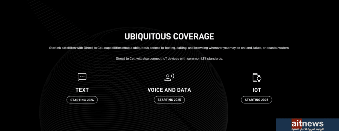 ستارلينك تطلق صفحة للترويج لخدمة اتصالات LTE عبر الأقمار الصناعية