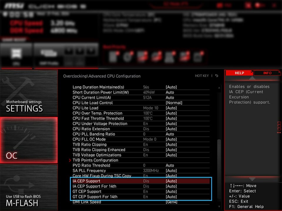 MSI تطلق إصدار بيوس جديد لتعطيل وظيفة CEP في معالجات إنتل