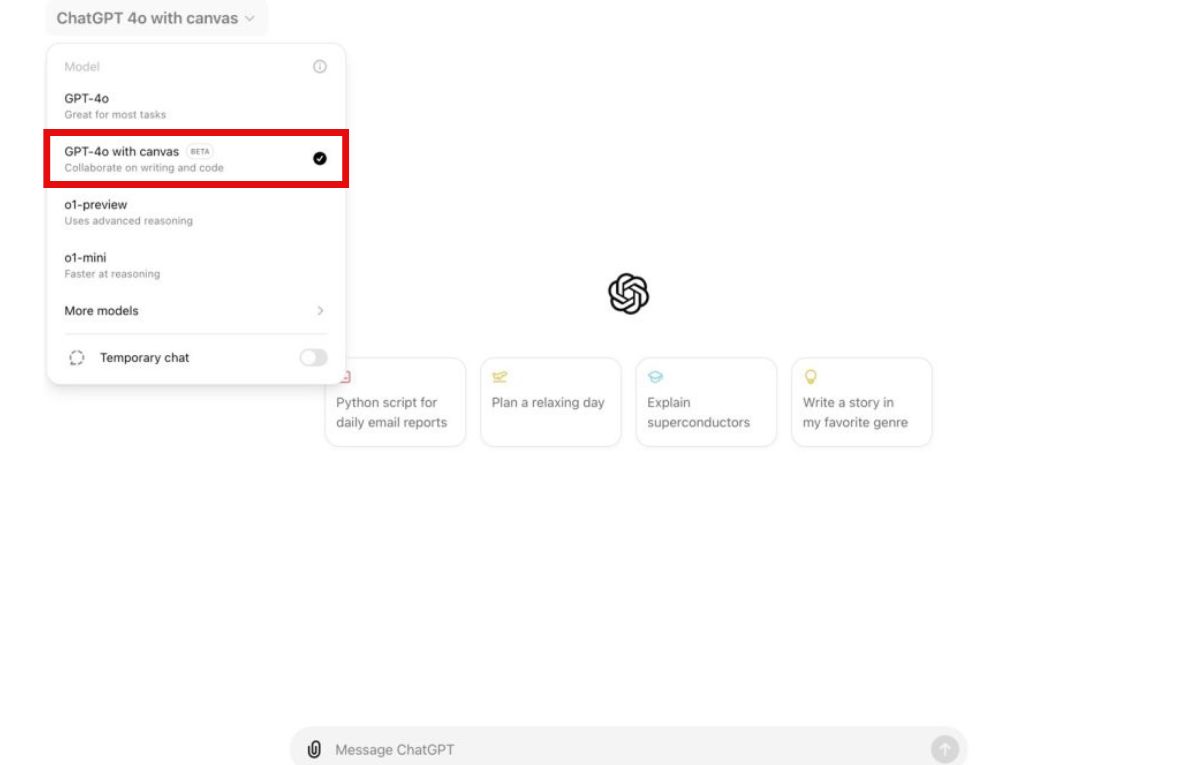 ما ChatGPT Canvas وكيف تستخدمها؟