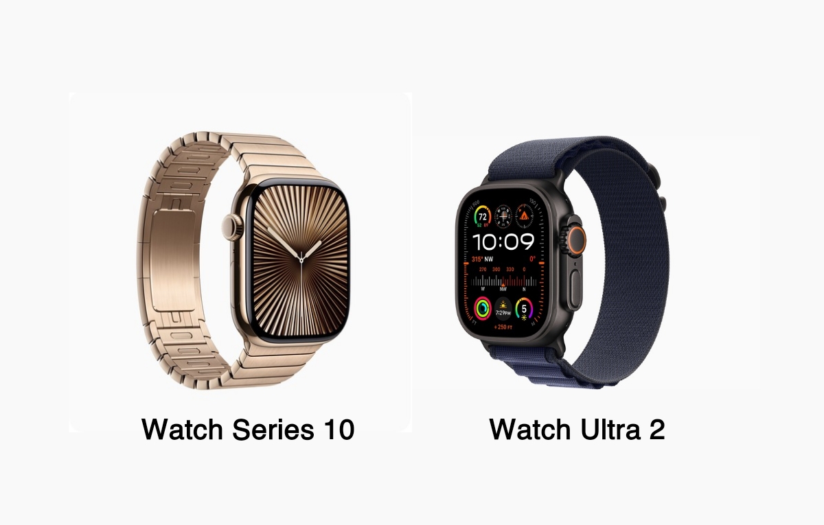 مقارنة بين ساعتي آبل Watch Series 10 و Watch Ultra 2