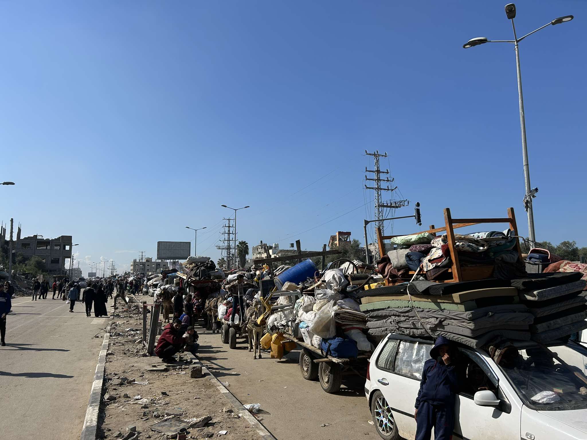 عودة النازحين من جنوب قطاع غزة إلى شماله