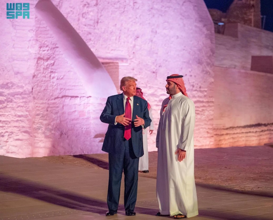 ترامب يزور حي الطريف التاريخي بالدرعية برفقة ولي العهد السعودي